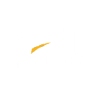 SATU Innovative logo, white version for use on dark transparent headers